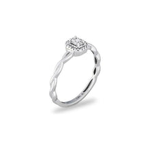 Load image into Gallery viewer, 14k White Gold Twist Halo Engagement Ring
