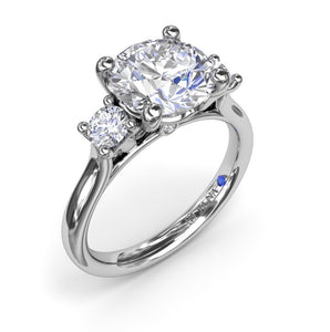 Fana 14K White Gold Diamond 3-Stone Engagement Ring