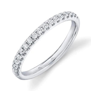 14K White Gold 0.25cttw Diamond Stackable Band