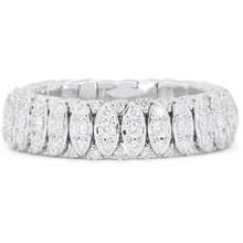 Load image into Gallery viewer, 14K White Gold Diamond Marquise Shape Stretch Band
