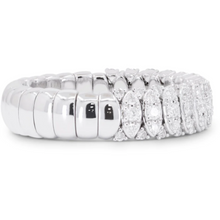 Load image into Gallery viewer, 14K White Gold Diamond Marquise Shape Stretch Band
