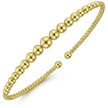 Load image into Gallery viewer, Gabriel 14K Yellow Gold Bujukan Beaded Graduated Bracelet
