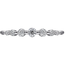 Load image into Gallery viewer, Gabriel 14K White Gold Graduated Diamond Stackable Ring
