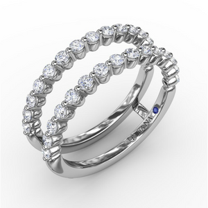 Fana 14K White Gold Single Prong Diamond Insert Ring