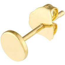 Load image into Gallery viewer, 14k Yellow Gold Round Disc Stud Earrings
