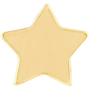 14k Yellow Gold Star Stud Earrings