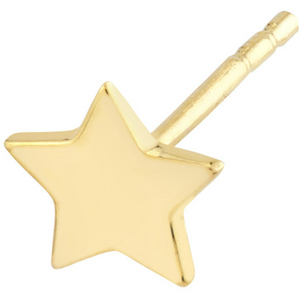 14k Yellow Gold Star Stud Earrings