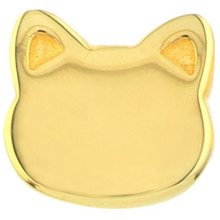 Load image into Gallery viewer, 14k Yellow Gold Cat Face Stud Earrings
