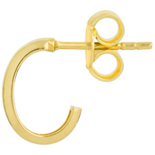 Load image into Gallery viewer, 14K Yellow Gold Small J-Shape Huggie Earrings
