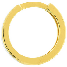 Load image into Gallery viewer, 14K Yellow Gold &amp; White Enamel Baby Hoop Earrings
