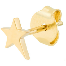Load image into Gallery viewer, 14k Yellow Gold Shooting Star Stud Earrings
