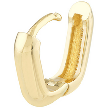 Load image into Gallery viewer, 14K Yellow Gold Oblong Polished Huggie Earrings
