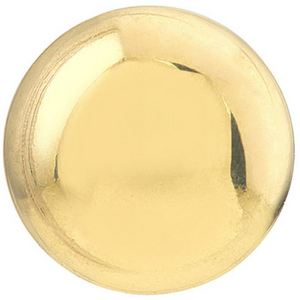 14k Yellow Gold Flat Round Pebble Stud Earrings