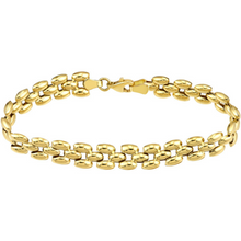 Load image into Gallery viewer, 14k Yellow Gold Multi-Row Polished Chain Bracelet
