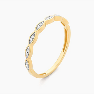Ella Stein 14K Gold Plated "Soak in the Sea Breeze" Diamond Fashion Ring