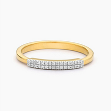 Load image into Gallery viewer, Ella Stein 14K Yellow Gold Plated &quot;Bar None&quot; Diamond Fashion Ring
