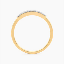 Load image into Gallery viewer, Ella Stein 14K Yellow Gold Plated &quot;Bar None&quot; Diamond Fashion Ring

