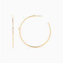 Load image into Gallery viewer, Ella Stein 14k Gold Plated &quot;AJA&quot; Diamond Hoop Earrings
