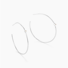 Load image into Gallery viewer, Ella Stein Sterling Silver &quot;AJA&quot; Diamond Hoop Earrings
