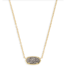 Load image into Gallery viewer, Kendra Scott Elisa Gold Pendant Necklace In Platinum Drusy
