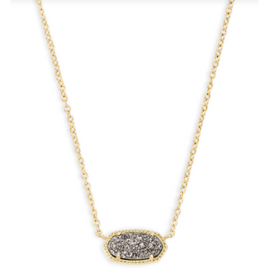 Kendra Scott Elisa Gold Pendant Necklace In Platinum Drusy