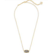 Load image into Gallery viewer, Kendra Scott Elisa Gold Pendant Necklace In Platinum Drusy
