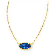 Load image into Gallery viewer, Kendra Scott Gold Elisa Necklace in Navy Abalone
