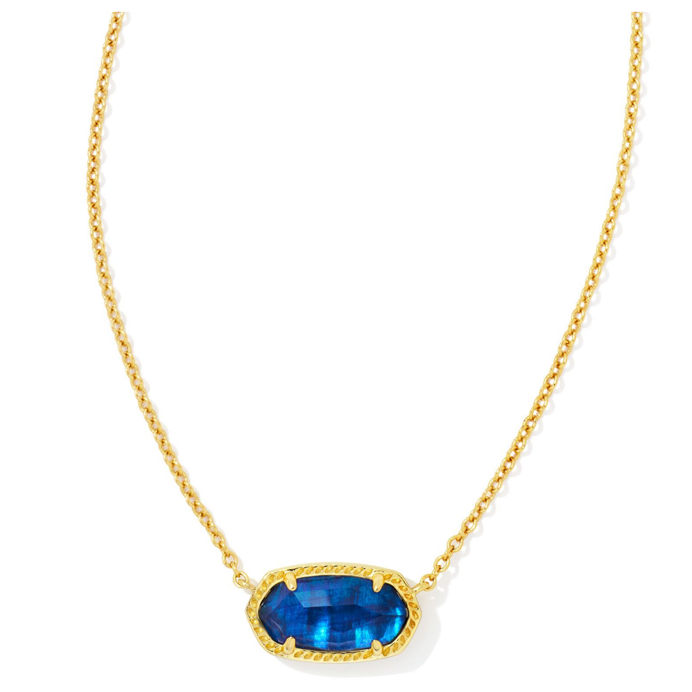 Kendra Scott Gold Elisa Necklace in Navy Abalone