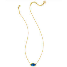 Load image into Gallery viewer, Kendra Scott Gold Elisa Necklace in Navy Abalone
