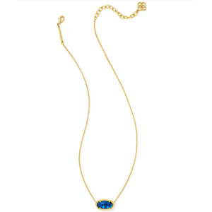 Kendra Scott Gold Elisa Necklace in Navy Abalone