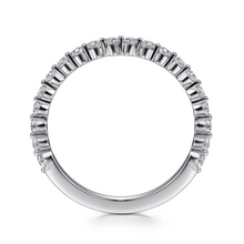 Load image into Gallery viewer, Gabriel &quot;Devinne&quot; 14K White Gold  Shared Prong 1/3ct Diamond Anniversary Band
