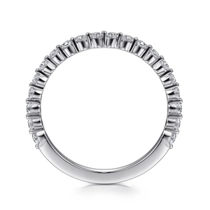 Gabriel "Devinne" 14K White Gold  Shared Prong 1/3ct Diamond Anniversary Band