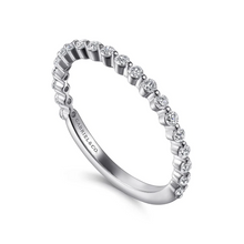 Load image into Gallery viewer, Gabriel &quot;Devinne&quot; 14K White Gold  Shared Prong 1/3ct Diamond Anniversary Band
