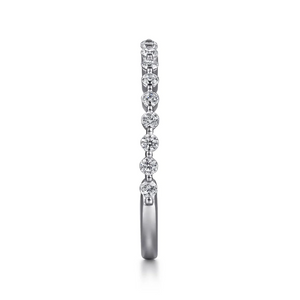 Gabriel "Devinne" 14K White Gold  Shared Prong 1/3ct Diamond Anniversary Band