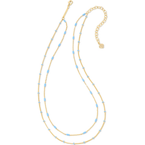 Kendra Scott Dottie Gold Strand Necklace In Periwinkle