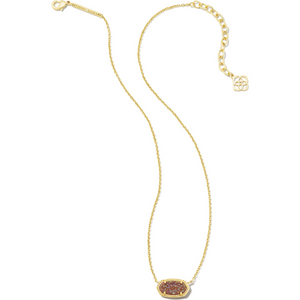 Kendra Scott Elisa Gold Necklace in Spice Drusy