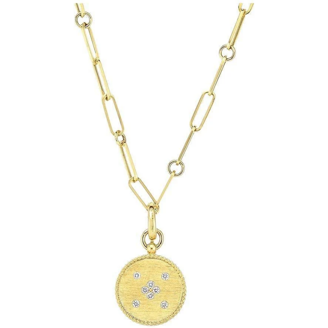 Roberto Coin 18K Yellow Gold Venetian Princess Medallion Necklace