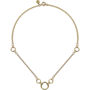 Gabriel 14K Yellow Gold Hollow Tube Link Necklace