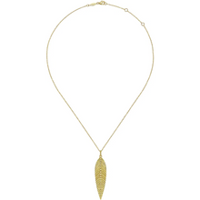 Load image into Gallery viewer, Gabriel 14K Yellow Gold Bujukan Leaf Pendant Necklace
