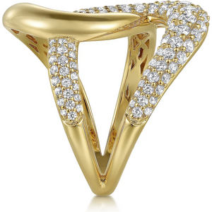 Gabriel 14K White & Yellow Gold Diamond Interlocking Ring