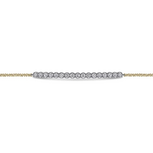 Load image into Gallery viewer, Gabriel 14K Yellow Gold White Sapphire Bar Bracelet
