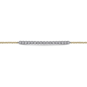 Gabriel 14K Yellow Gold White Sapphire Bar Bracelet