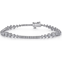 Load image into Gallery viewer, Gabriel 14K White Gold Diamond Tennis Bracelet
