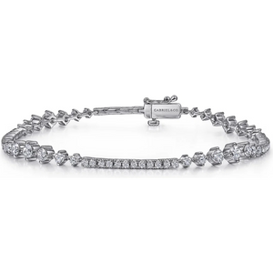 Gabriel 14K White Gold Diamond Tennis Bracelet