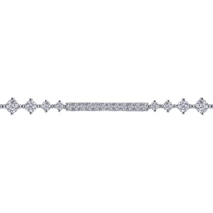 Gabriel 14K White Gold Diamond Tennis Bracelet