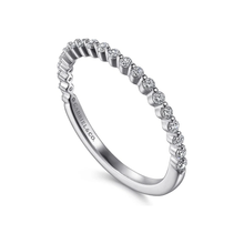 Load image into Gallery viewer, Gabriel &quot;Devinne&quot; 14K White Gold Shared Prong 1/4ct Diamond Anniversary Band
