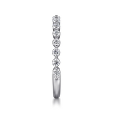 Load image into Gallery viewer, Gabriel &quot;Devinne&quot; 14K White Gold Shared Prong 1/2ct Diamond Anniversary Band
