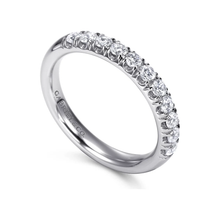 Load image into Gallery viewer, Gabriel &quot;Portofino&quot; 14K White Gold French Pavé 1/2ct Diamond Anniversary Band
