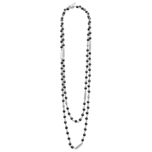 Load image into Gallery viewer, Lagos Sterling Silver Long Black Ceramic Beaded Necklace
