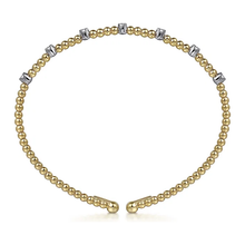 Load image into Gallery viewer, Gabriel 14K Two-Tone  Bujukan Beaded Diamond Station Bracelet
